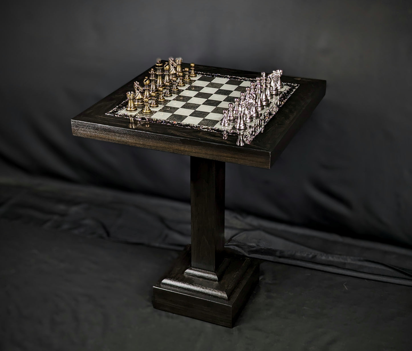 "The Rook" (Black) Chess Table