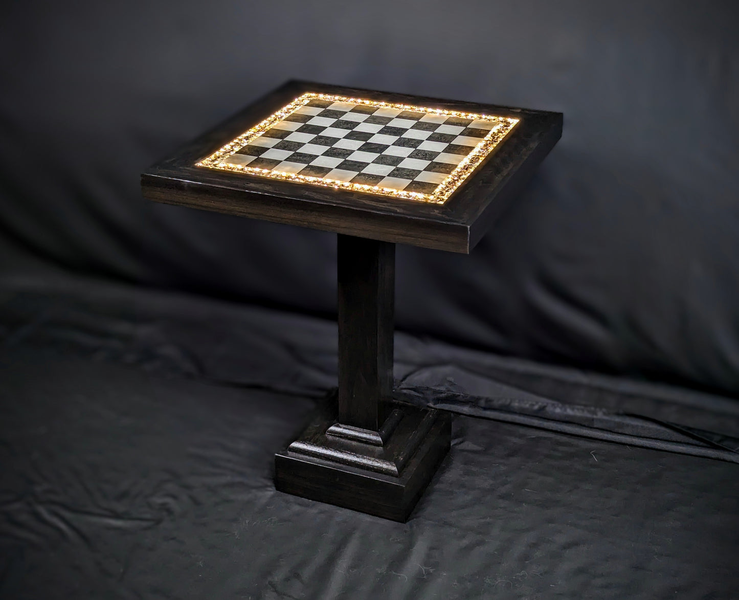 "The Rook" (Black) Chess Table