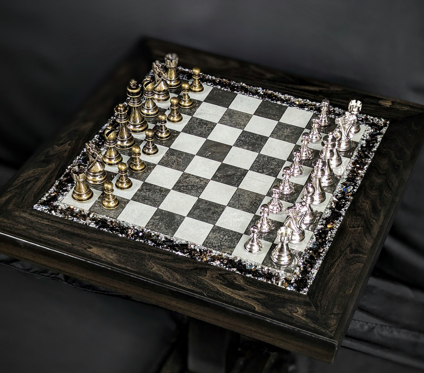 "The Rook" (Black) Chess Table