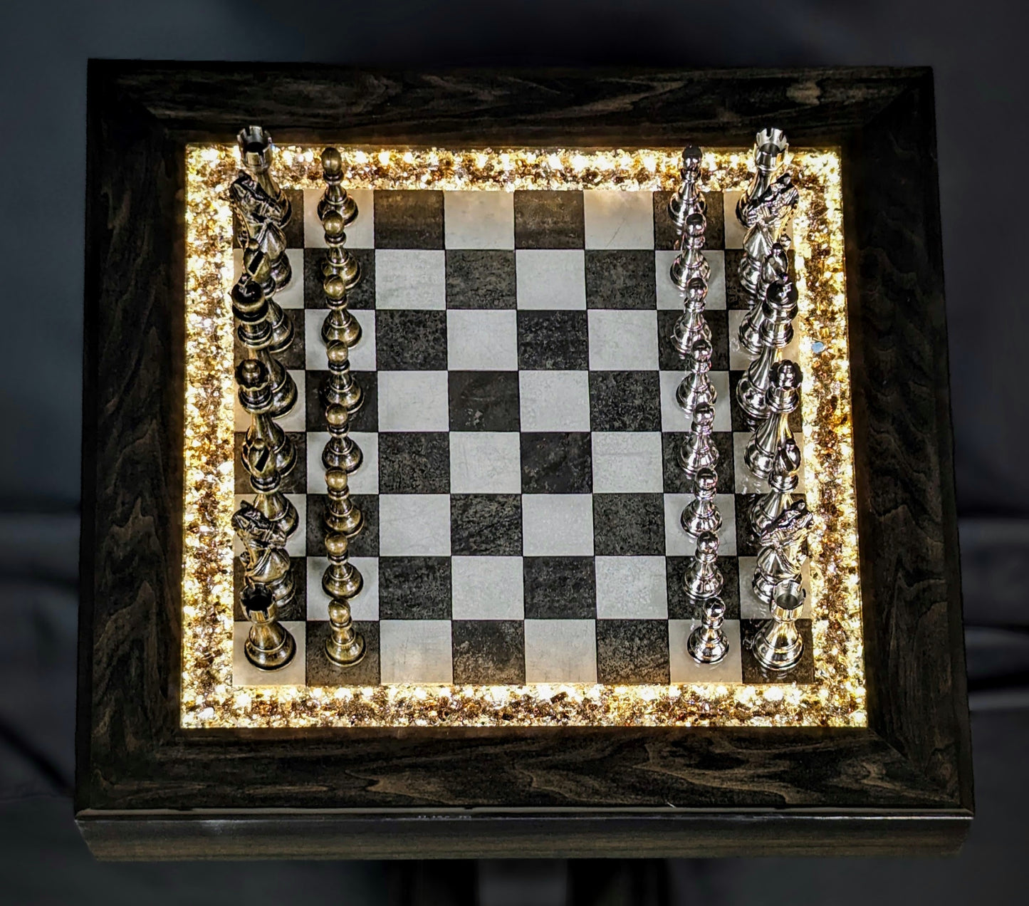 "The Rook" (Black) Chess Table