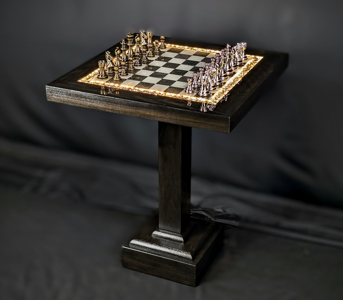 "The Rook" (Black) Chess Table