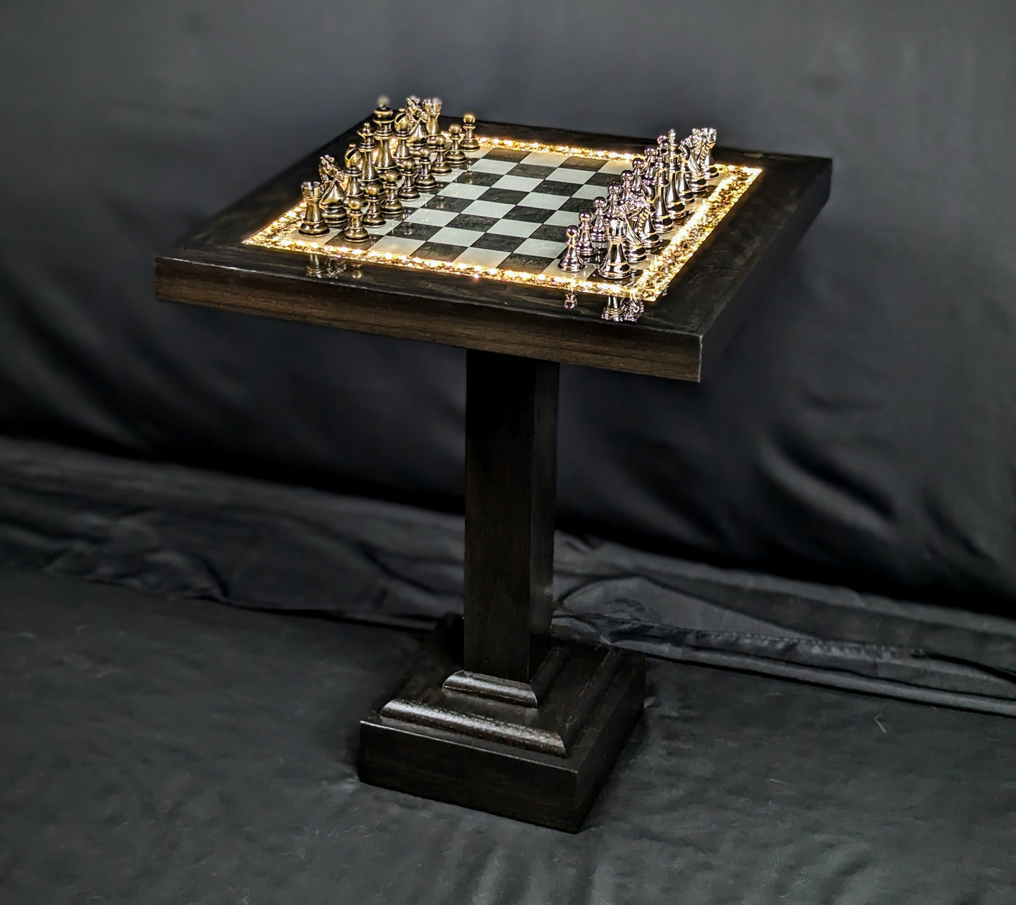 "The Rook" (Black) Chess Table