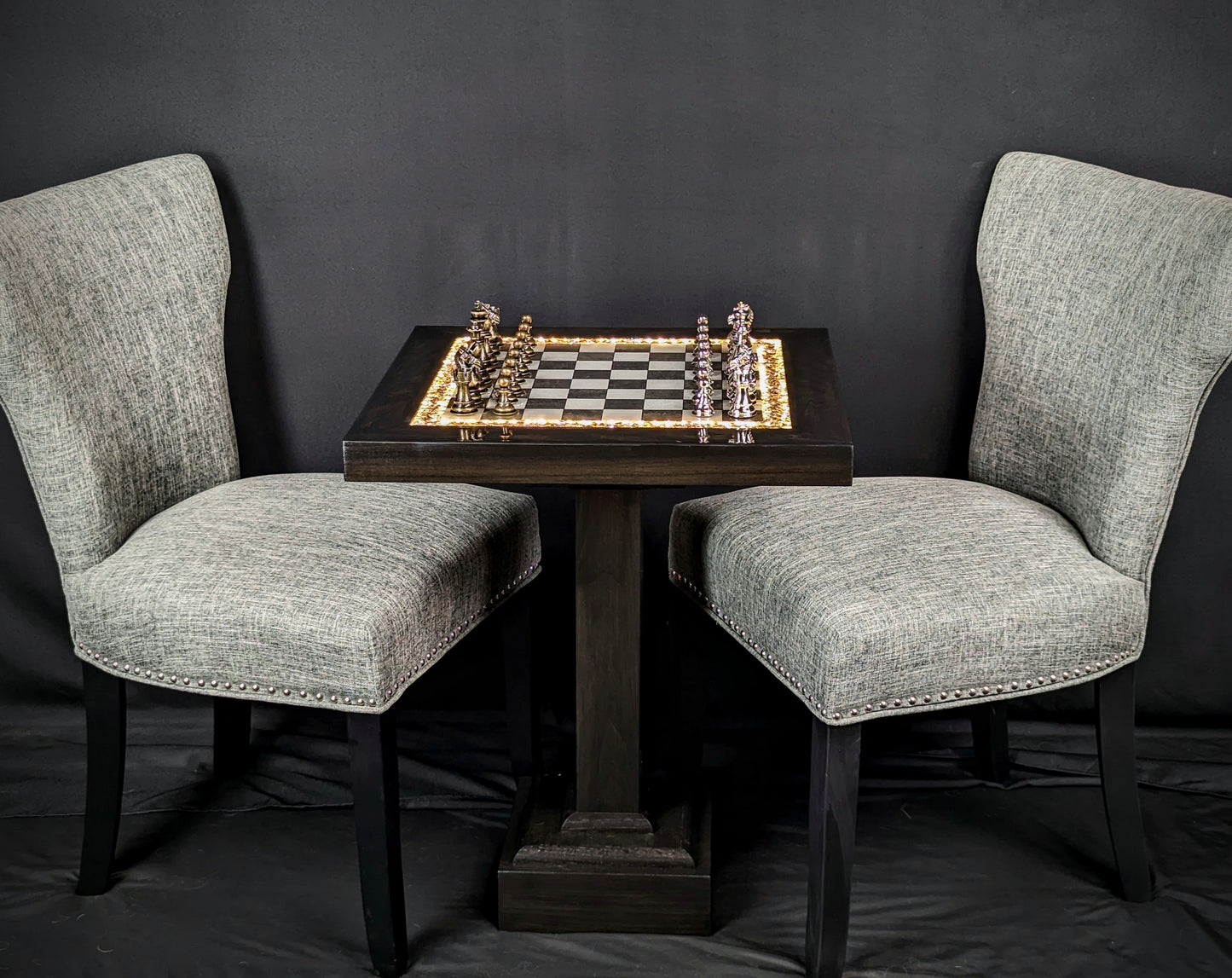 "The Rook" (Black) Chess Table